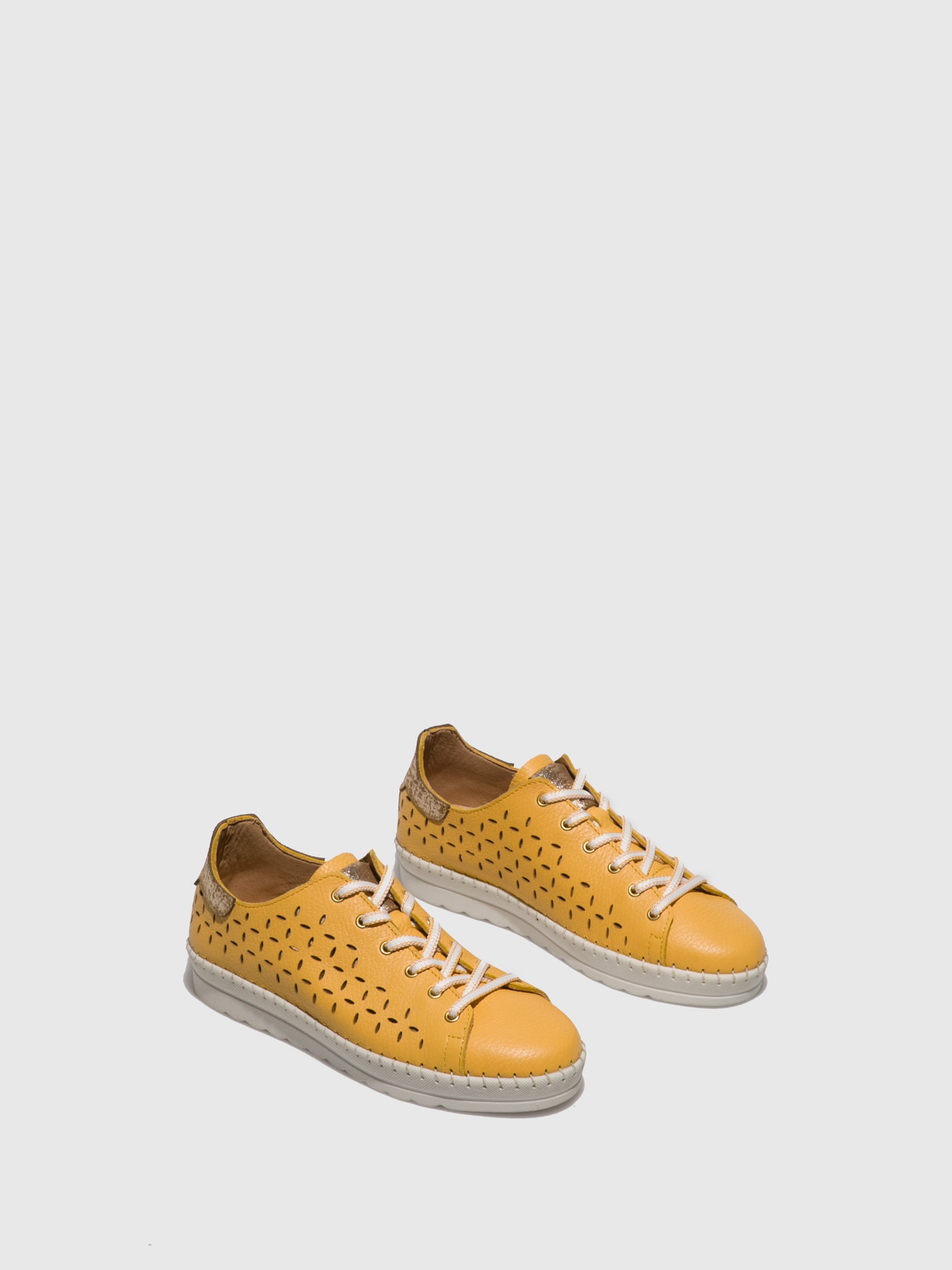 Foreva Yellow Lace-up Shoes